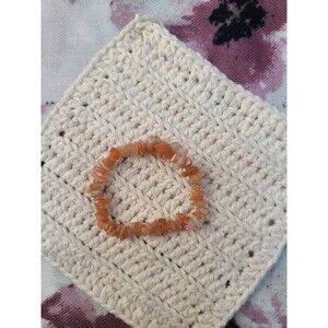 Natural Sunstone Bracelet Peach Crystal Stretch Bracelet Boho Healing Jewelry